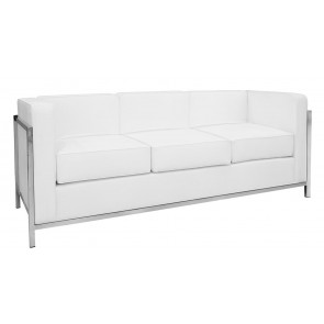 Indoor sofa TESR Stainless steel frame, synthetic leather covering Model 618-X17D3S AVAIBLE IN 2 COLORS