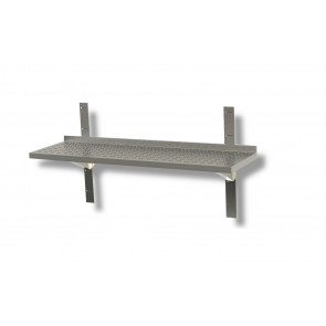 Perforated shelves with racks and brackets Stainless steel top Raised edge Model SMF0004
