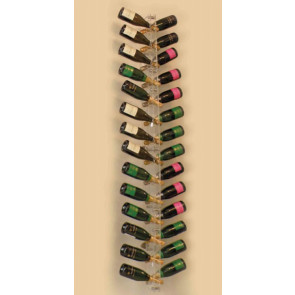 Neutral classic champagne bottles display Vertical wall design Bottles capacity 28 Transparent Model BOLLICINE 200