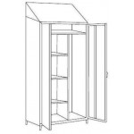 Brooms locker made of stainless steel 304 IXP n.2 hinged doors Model S5069602