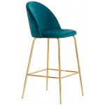 Indoor stool TESR Metal frame, gold effect, velvet covering. Model 1764-JA6G