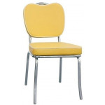 Stackable indoor chair TESR Chromed metal frame Synthetic leather seat and backrest Model 593-C2842