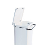 Metal mobile waste bin with pedal - Waste bin MDL white epoxy coating CONTICOLOR Model 791130