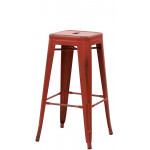 Stackable indoor stool TESR Powder coated metal frame Antique look Model 1295-BT03