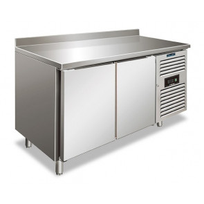 Ventilated refrigerated counter with splashback Model SNACK2200TNF Two doors