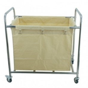 Laundry trolley Model H1 - 4 swivel wheels (2 with brake)