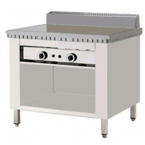 Gas piadina cooker PL Model CP6 Iron flat on stainless steel compartment with doors Capacity 10 piadine