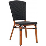 Outdoor chair TESR Painted aluminum frame bamboo look, polyethylene strap covering Model 718-MCR138