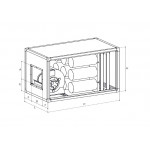Single phase activated carbon filtration unit Model ECL9 Capacity 3000 m³/h