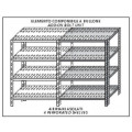 Stainless steel bolt shelving IXP 4 perforated shelves thickness cm 2,5 stainless steel 8/10 Lenght cm 100 Depth cm 30 Height cm 180 Modular element With plastic feet and bolts Cut-off edges Polished finish Model 1847010030C