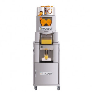 Stainless steel refrigerated automatic juicer Frucosol Model FREEZER Refrigerated container +1/+8°C Production 20-25 oranges per minute Max. ø 85 mm