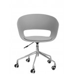 Indoor armchair TESR Chromed metal frame, polypropylene shell, synthetic leather pad Model 1491-YG98