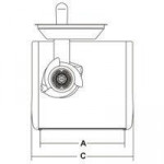 Meat grinder Model TC12 DAKOTA Hourly production kg/h. 95
