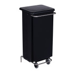 Metal mobile waste bin with pedal with stainless steel tubes 110 L - Waste bin MDL black epoxy coating CONTICOLOR Model 791221