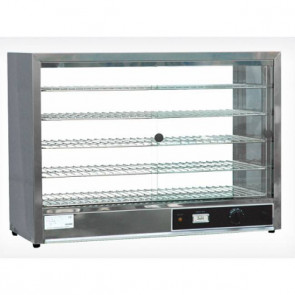 Heated display Model DH805 - 4 N. 5 extractable and adjustable shelves Sliding glass on 1 side