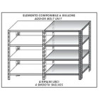 Stainless steel bolt shelving 4 smooth shelves Modular element To add to existing element NOT FOR USE ALONE Polished finish Model SC318LCB