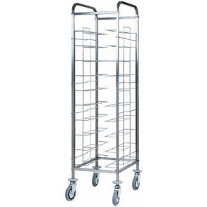 Universal tray trolleys for restaurant Model CA1455 Side panels in perfex