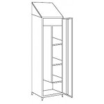 Brooms locker for pulls water made of stainless steel 430 IXP n.1 hinged door Model S5069605430