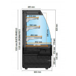 Self-service refrigerated display Model EVO120SELF stainless steel