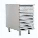 Stainless steel AISI 304 chest of drawers Model CAS7 Ideal for pizza dough containers