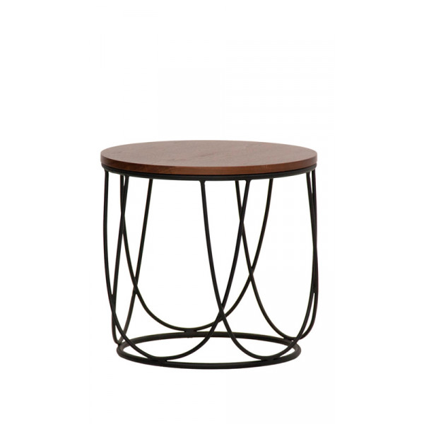 Indoor table TESR Powder coated metal frame, wood top Model 1800-MT48