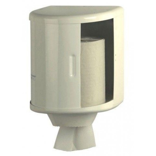 Paper dispenser in industrial roll MDC Steel White vandal-proof suitable for common bathrooms Capacity: about 600 wipes Model DT0303