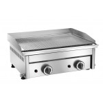 Countertop gas fry top Model PG600R Striped cooking plate 2 cooking zones