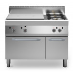 Gas solid top + 2 burners MDLR Model F65110TPFGFBP Gas oven and cabinet