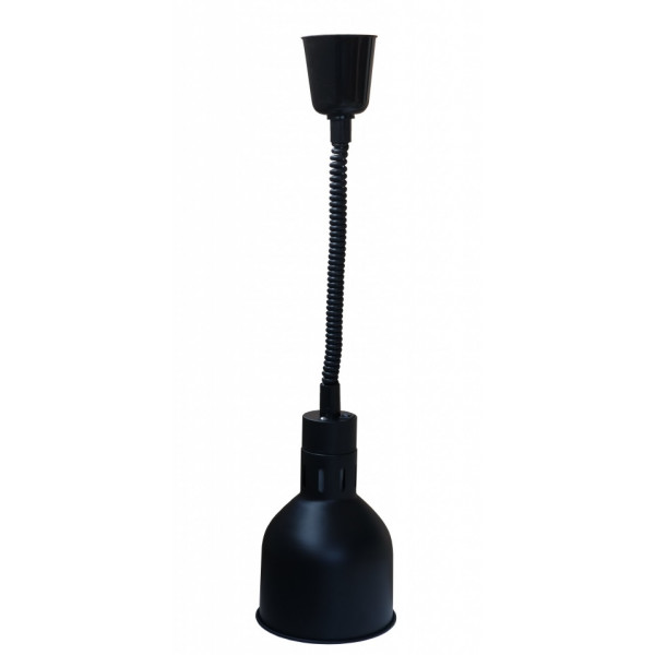 Food warmer lamp in black painted iron Model A034 Power button On-Off