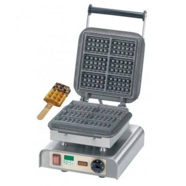 Single cast iron waffle maker machine TP SHAPE: n.6 waffles of Cm 8x6x2,3 on a stick Power 2200W Model W-PS-CREAM