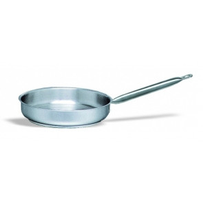 Padella con bordi alti in acciaio inox 18/10 compatibile con cucine a induzione Modello 130-0