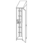 Boots locker made of stainless steel 304 IXP n.1 hinged door Model 69603