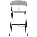 Indoor stool TESR Powder coated metal frame, seat and backrest in polypropylene Model 1903-RD02