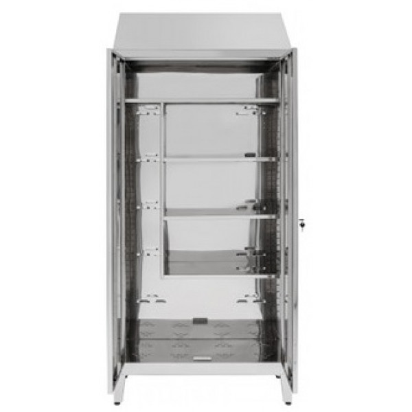 Brooms locker for pulls water made of stainless steel 430 IXP n.2 hinged doors Model S5069606430