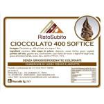 Powdered flavoured preparation for Gelato Soft/Chocolate/400 without hydrogenated fats Packs of gr 1000 in cartons of 15 bags Model 42