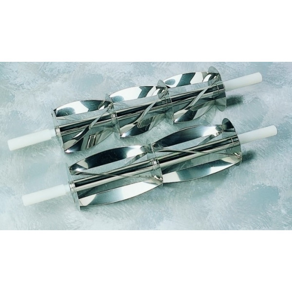 Double croissant cutting roller in Stainless steel, handle in PE Model 528-0