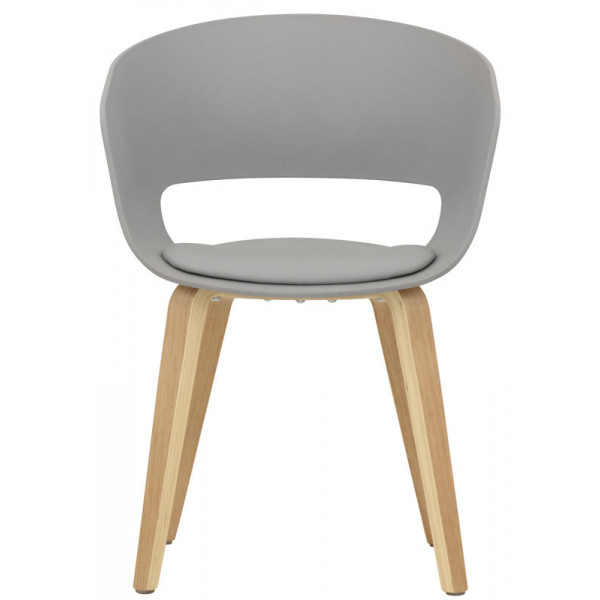 Indoor armchair TESR Beech plywood frame, polypropylene shell, synthetic leather pad Model 1488-YG93
