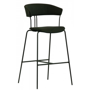 Indoor stool TESR Powder coated metal frame, seat and backrest in fabric Model 1905-RD04 DIFFERENT COLOURS