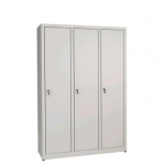 Changing room locker made of sheet plastic zinc IXP N 3 COMPARTMENTS N.3 overlapped hinged doors Model 6940050