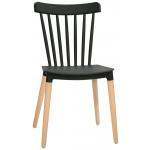 Indoor chair TESR Wood legs Polypropylene shell Model 1322-Z87