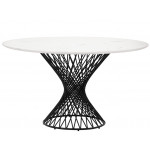 Indoor table TESR Powder coated metal frame, synthetic marble top. Model 1676-MIT67