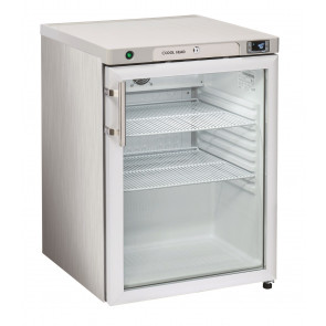 White stainless steel  Freezer cabinet with glass door Model CRXG2