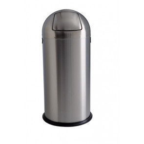 Push waste bin MDL Brushed stainless steel Model 106032