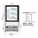 Refrigerated display with 4 sliding doors Model EVOKL4PORTE90