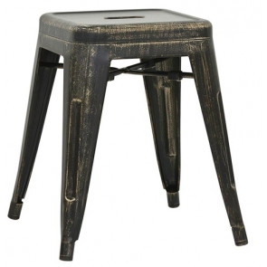 Stackable indoor stool TESR Metal frame brush painting Antique look Model 1263-009T