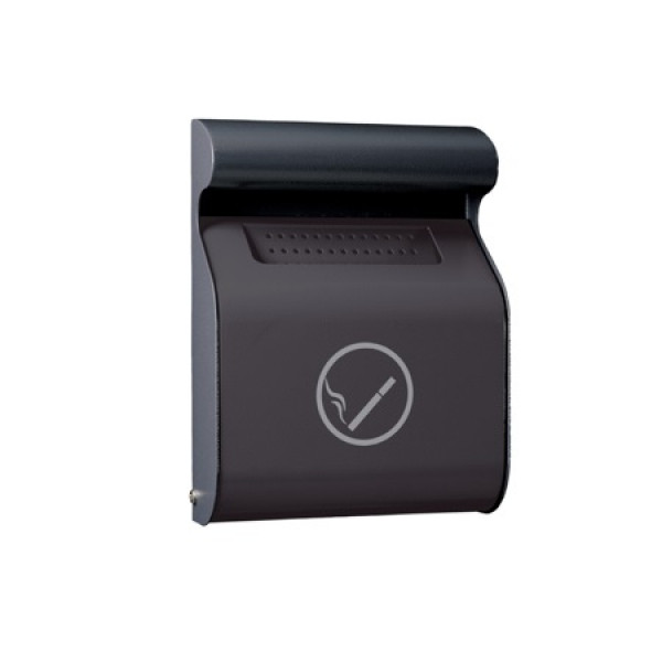 Wall-mounted ashtray MDL Powder epoxy coated galvanized steel body colour manganese grey Model 103014