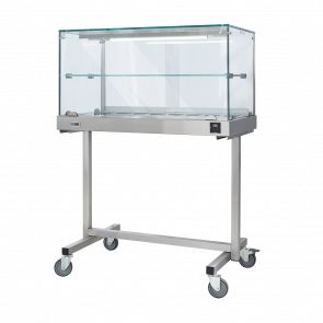 Thermoshowcase with trolley SDF Stainless steel structure Thermostatic control Straight glass Model TCD001