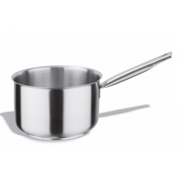 CDeep saucepan with 1 handle in 18/10 stainless steel suitable for induction cooking. Model 122-0