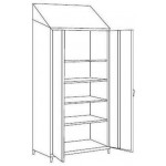 Storage cabinet made of stainless steel 304 IXP n.2 hinged doors Model S5069404