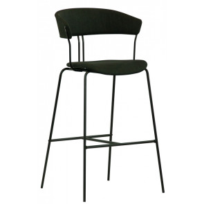 Indoor stool TESR Powder coated metal frame, seat and backrest in fabric Model 117-RD011 DIFFERENT COLOURS